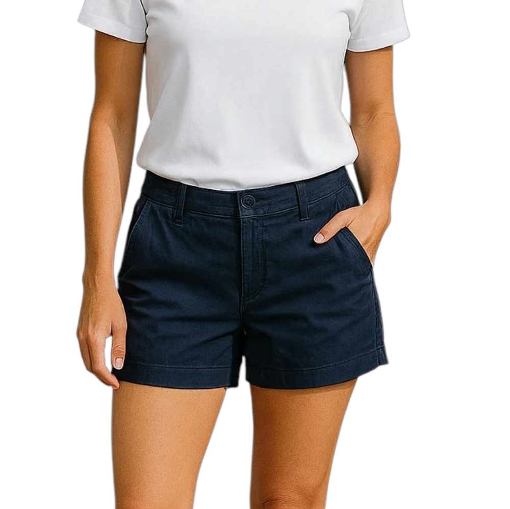 Mossimo Women's Casual Chino Shorts with Rolled Hem